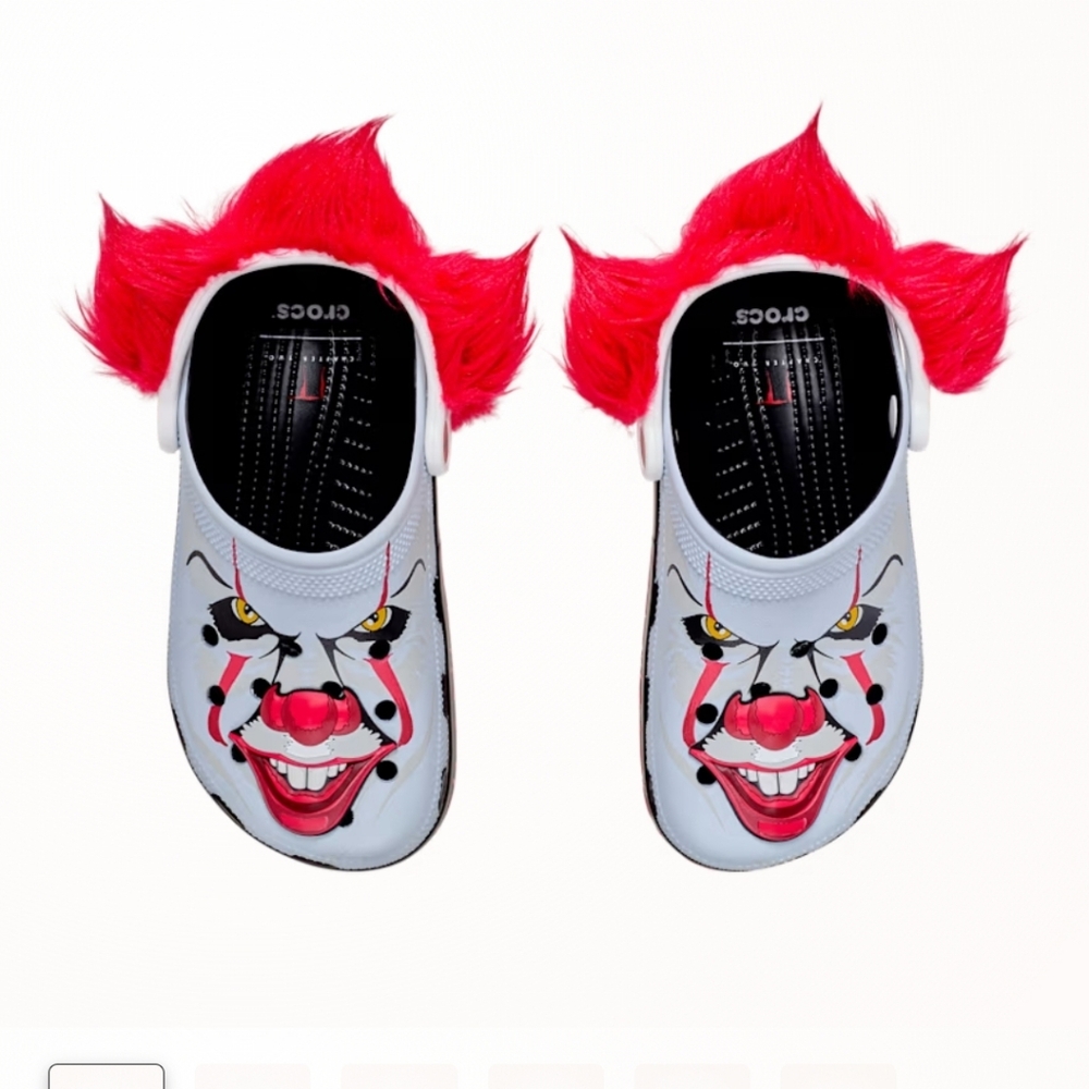 New Crocs It Pennywise Evil Clown Clogs Welcome To Derry Stephen King